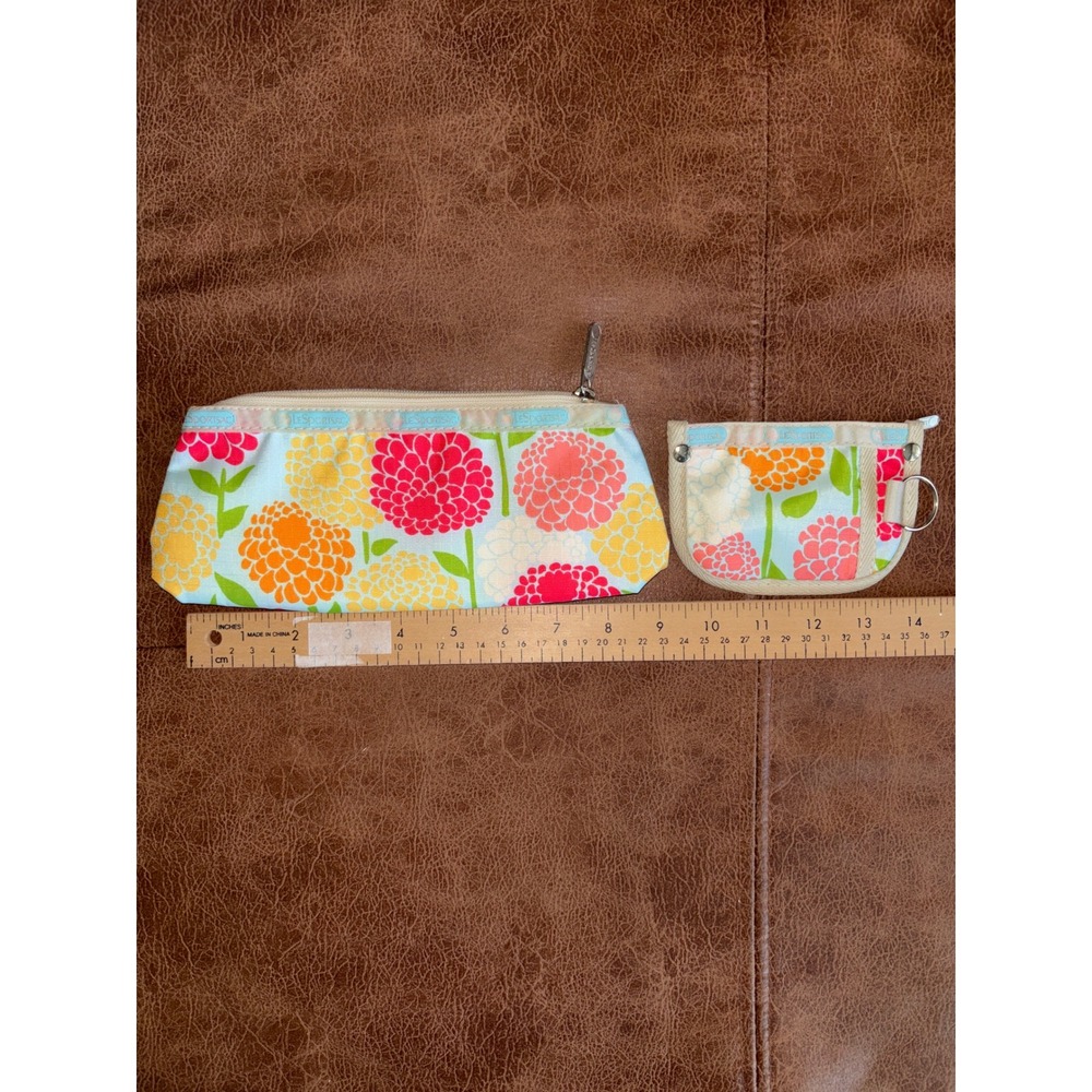 LeSportsac Cosmetic Pouch Set Women OS Multicolor Floral Dahlia Nylon